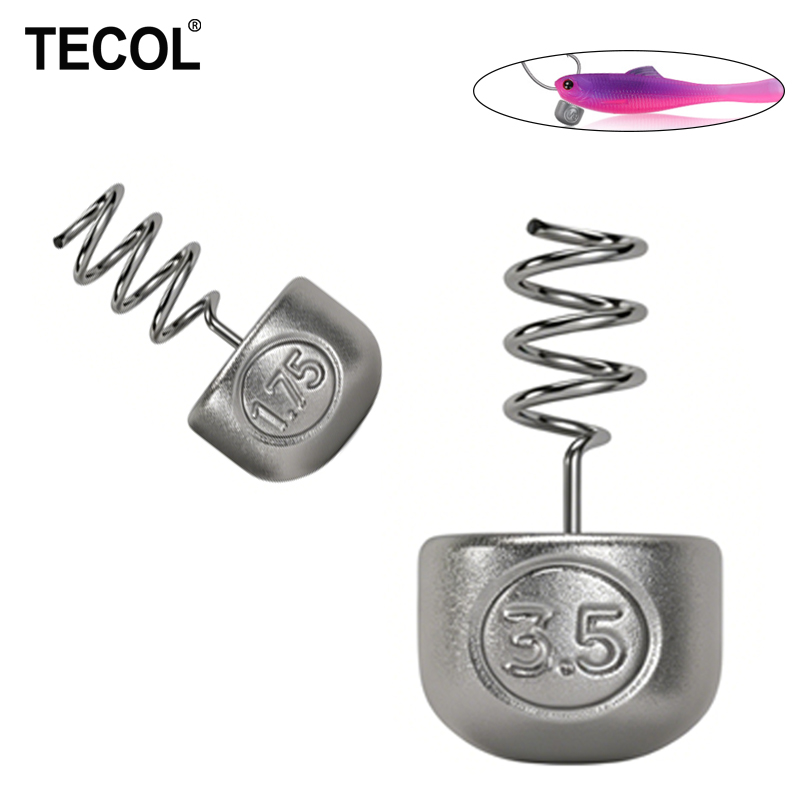 Fishing Lure Accessories - ตะกั่วถ่วงน้ำหนักแบบสปริงเกลียว TECOL 1G 1.75G 2.7G 3.5G