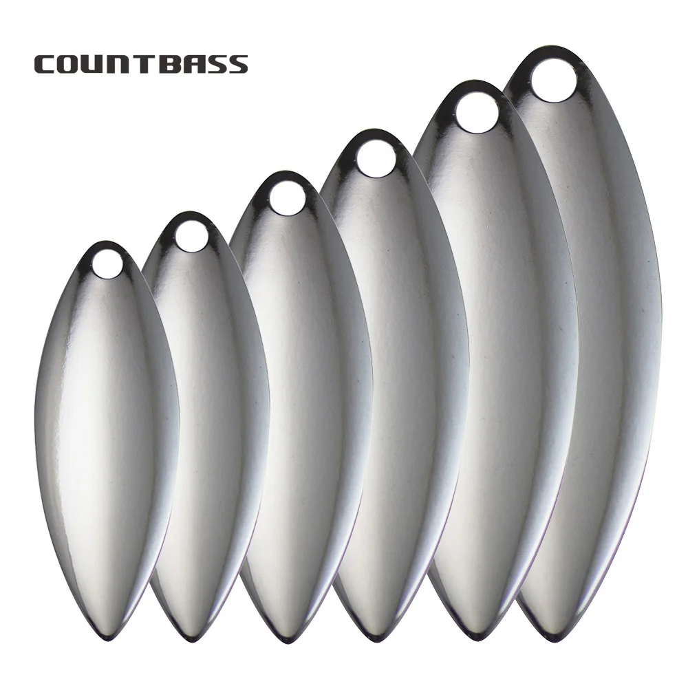 Fishing Lure Spinnerbait - Countbass 50 ชิ้นขนาด 1-6 เหล็กนิกเกิล Willow