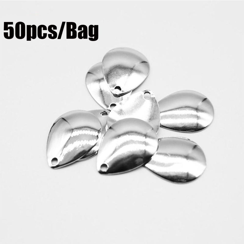50 ชิ้น ใบพัดโลหะนิกเกิลเรียบแ - Fishing Lure Spoon บทวิจารณ์และราคา