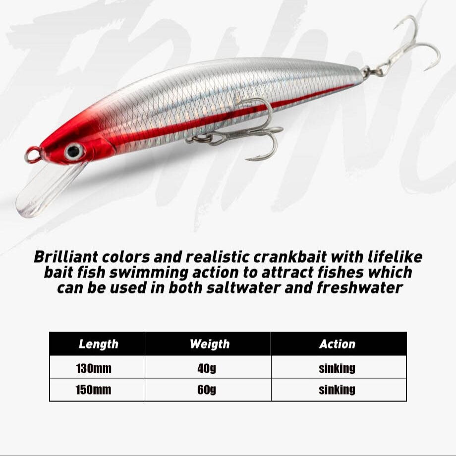 เหยื่อล่อปลาซิวแบบจมขนาด13ซม.  - Fishing Lure Crankbait บทวิจารณ์และราคา