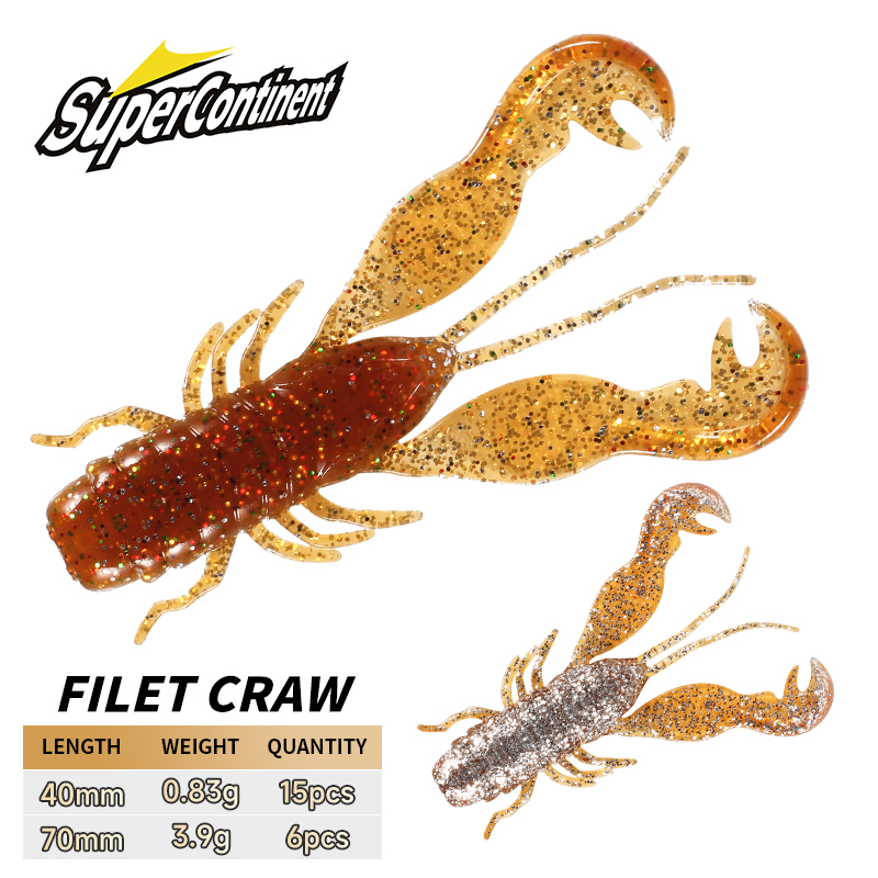 2023 Supercontinent Filet Craw - Fishing Lure Soft Plastic บทวิจารณ์และราคา